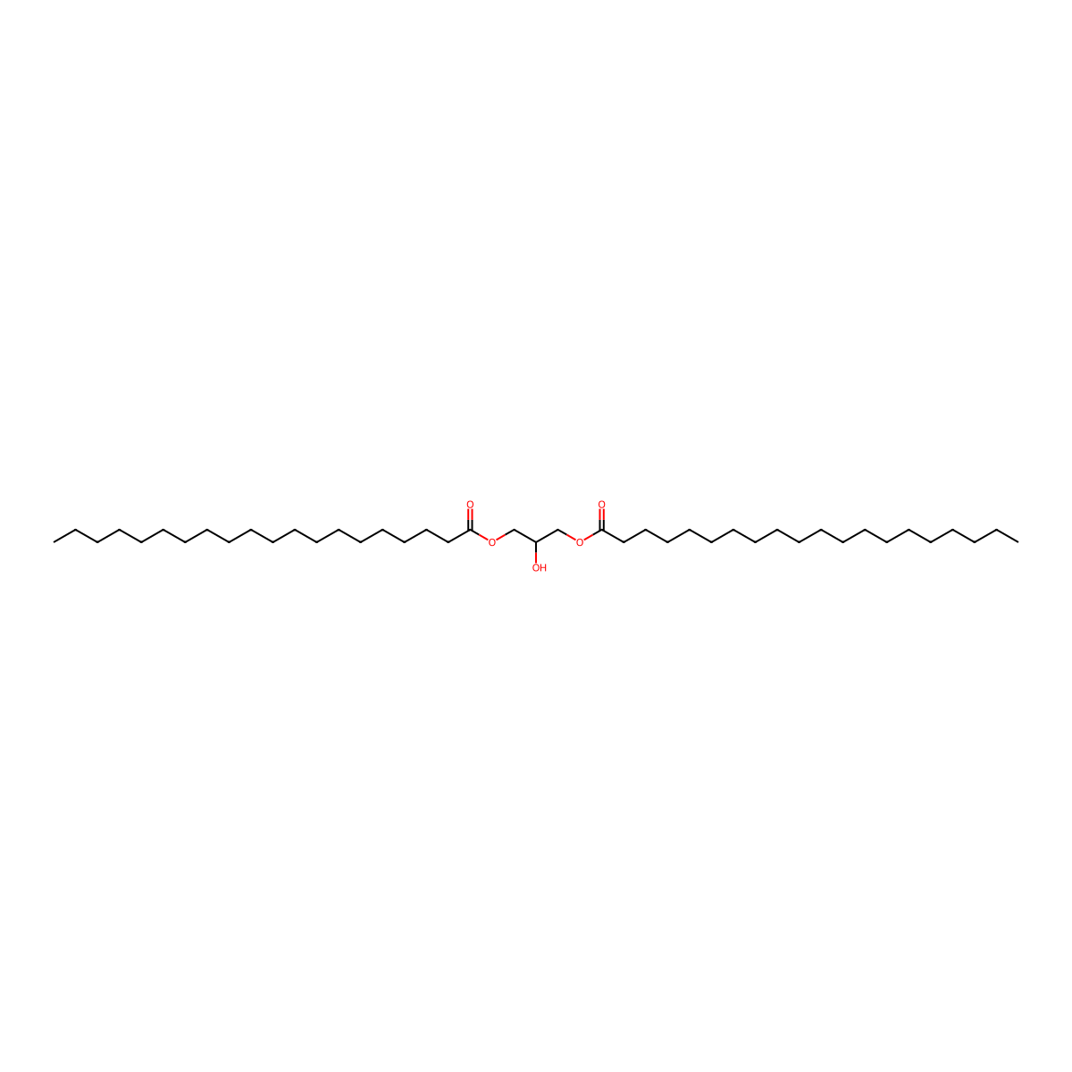Eicosanoic acid, 2-hydroxy-1,3-propanediyl ester molecular structure, CAS 59925-28-9