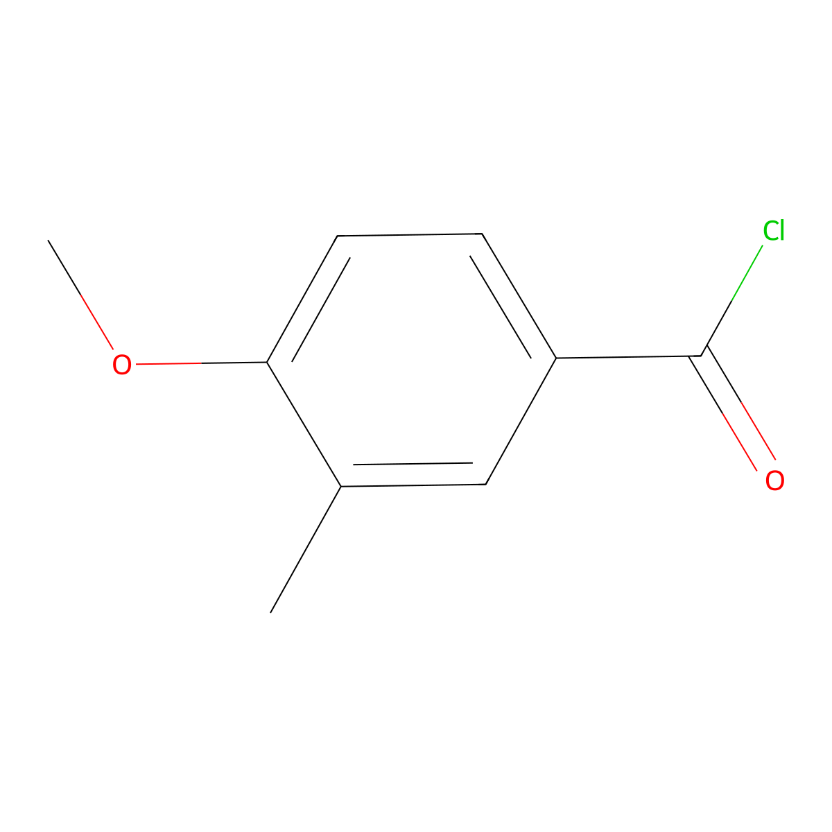 4-Methoxy-3-methylbenzoyl chloride molecular structure, CAS 59931-48-5