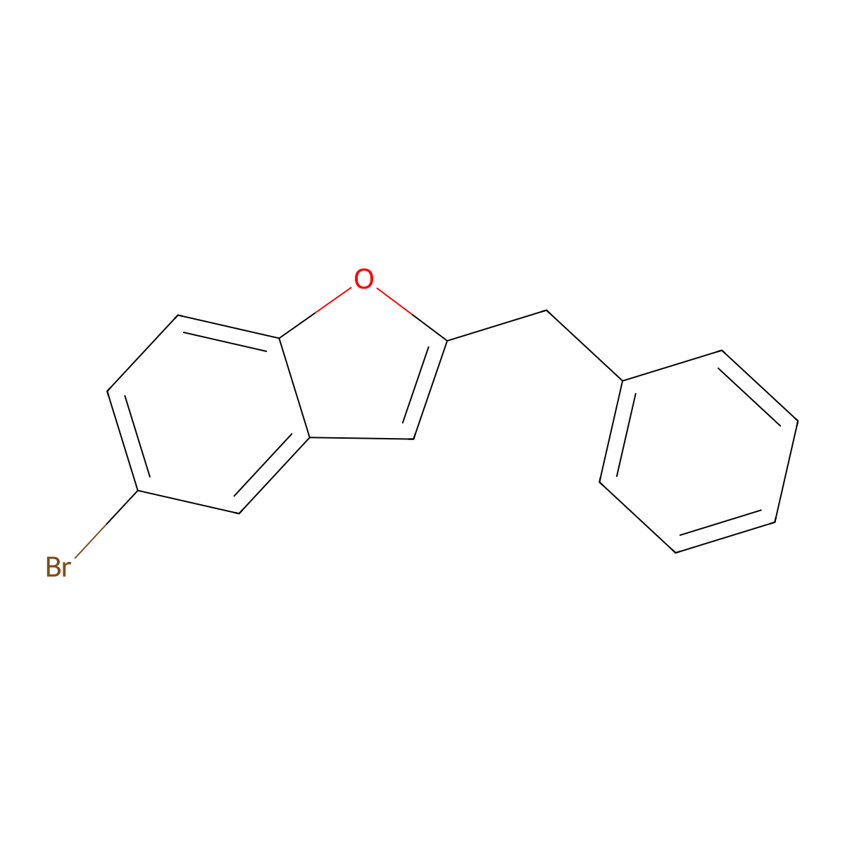 2-Benzyl-5-bromo-1-benzofuran molecular structure, CAS 59931-51-0