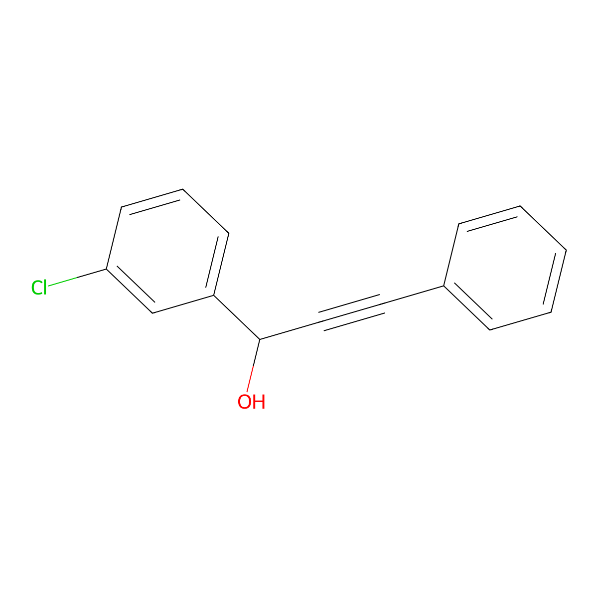 3-Chloro-alpha-(2-phenylethynyl)benZenemethanol molecular structure, CAS 59931-63-4