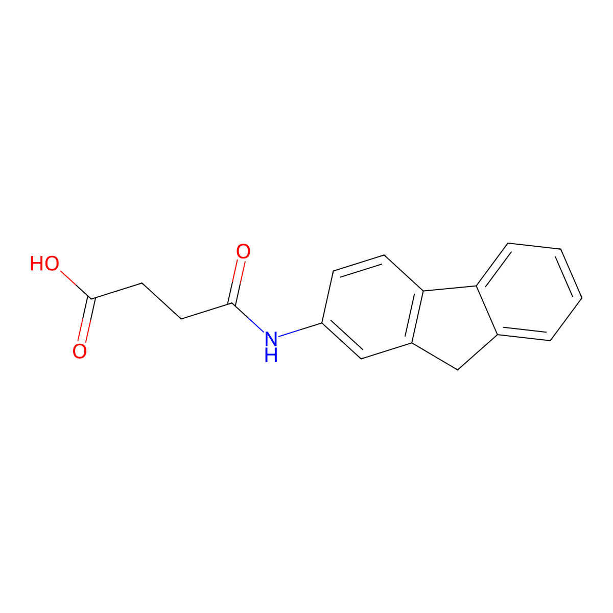 N-2-fluorenylsuccinamic acid molecular structure, CAS 59935-47-6
