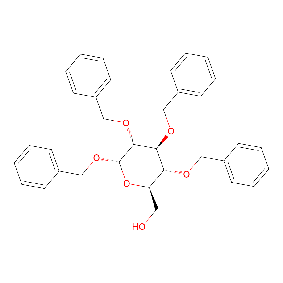 Benzyl 2,3,4-tri-O-benzyl-alpha-D-glucopyranoside molecular structure, CAS 59935-49-8