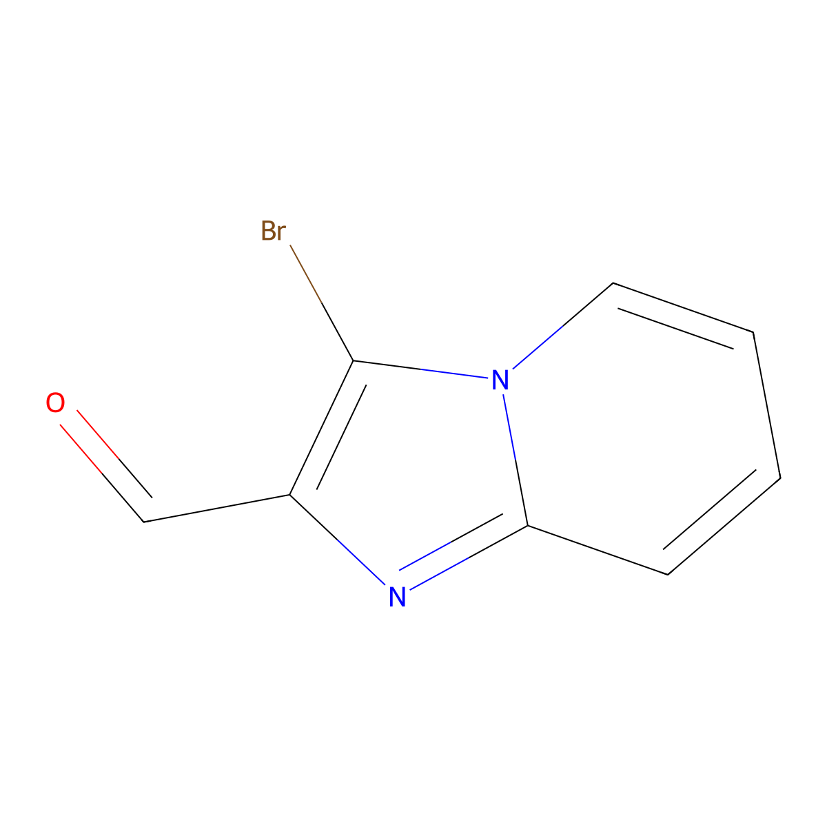 3-Bromoimidazo[1,2-a]pyridine-2-carbaldehyde molecular structure, CAS 59938-40-8