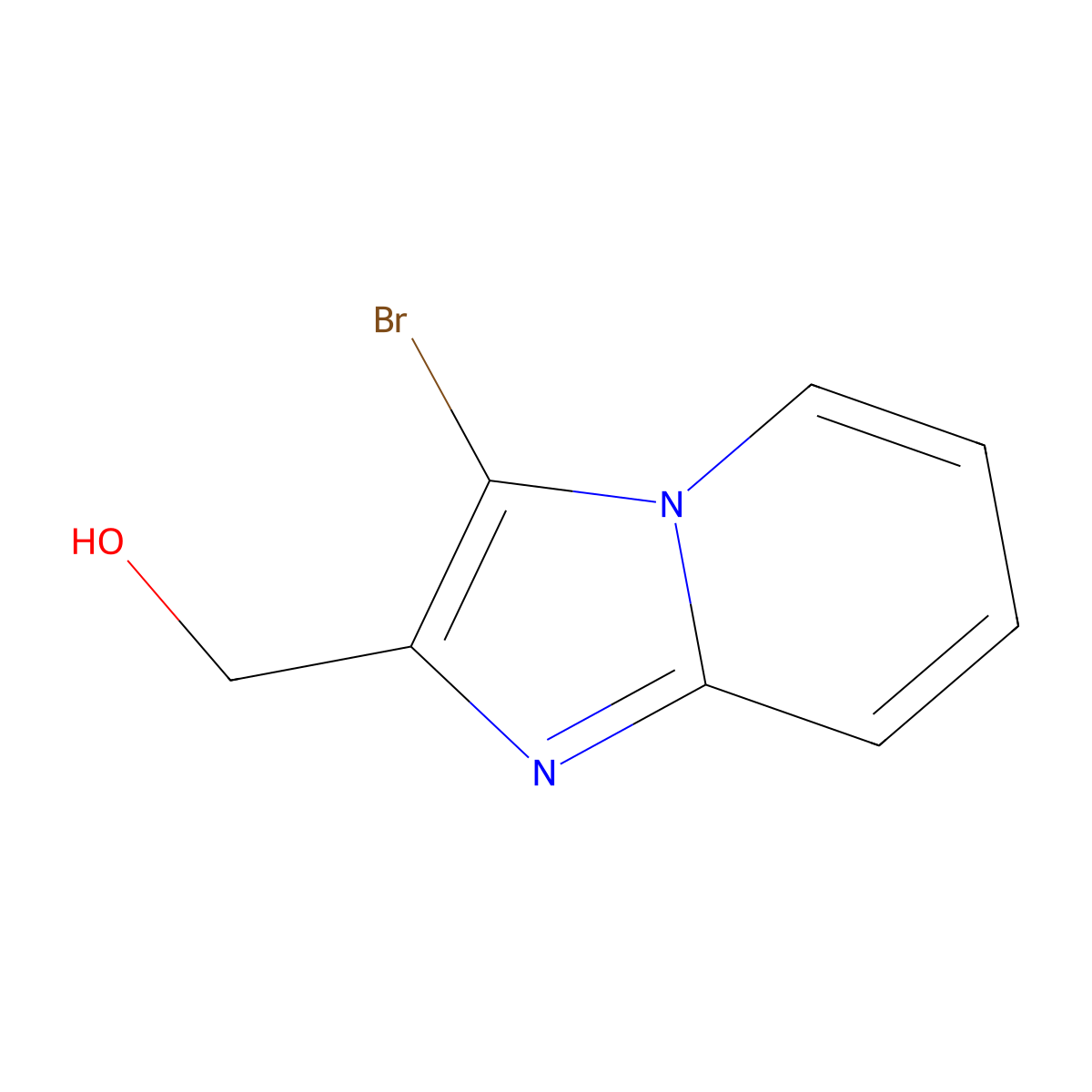 (3-Bromoimidazo(1,2-a)pyridin-2-yl)methanol molecular structure, CAS 59938-41-9