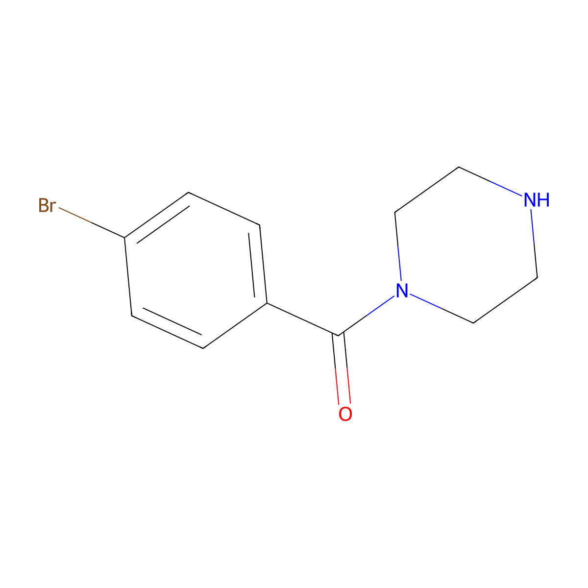 1-(4-Bromobenzoyl)piperazine molecular structure, CAS 59939-72-9