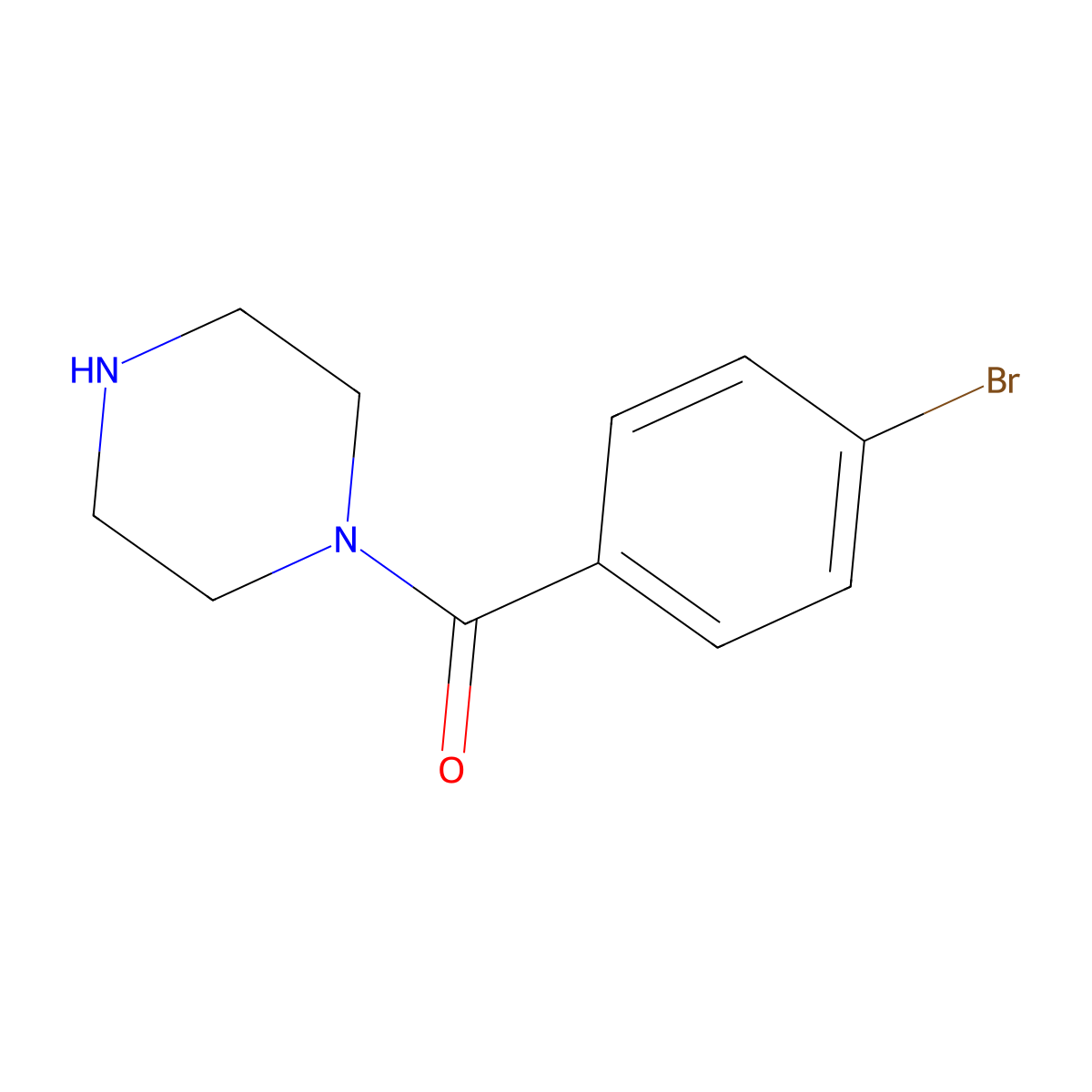 1-(4-Bromobenzoyl)piperazine molecular structure, CAS 59939-72-9