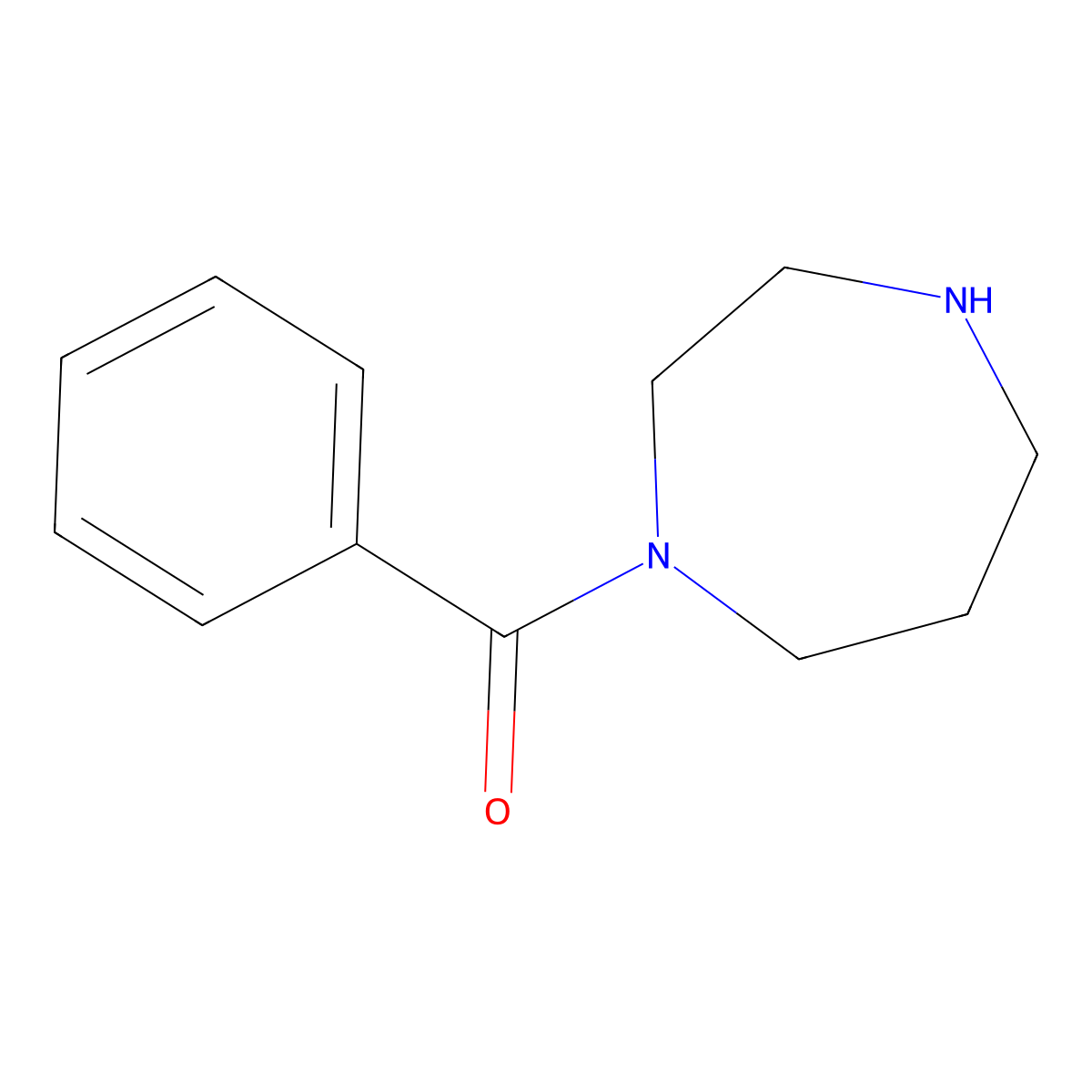 1-Benzoyl-1,4-diazepane molecular structure, CAS 59939-75-2