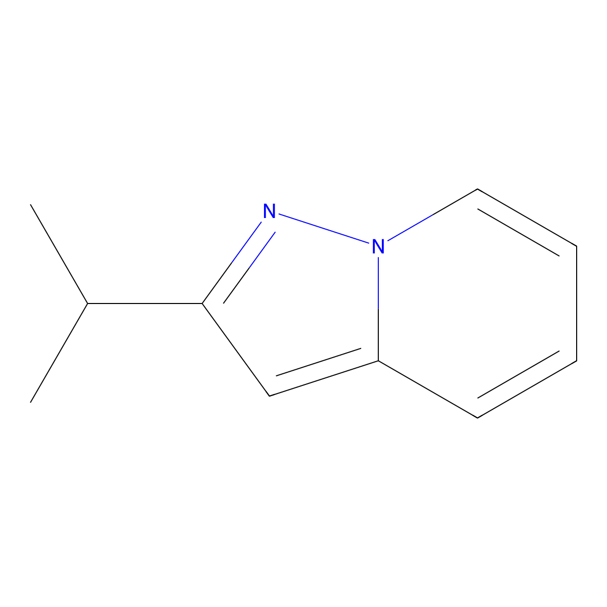 2-Isopropylpyrazolo[1,5-a]pyridine molecular structure, CAS 59942-84-6