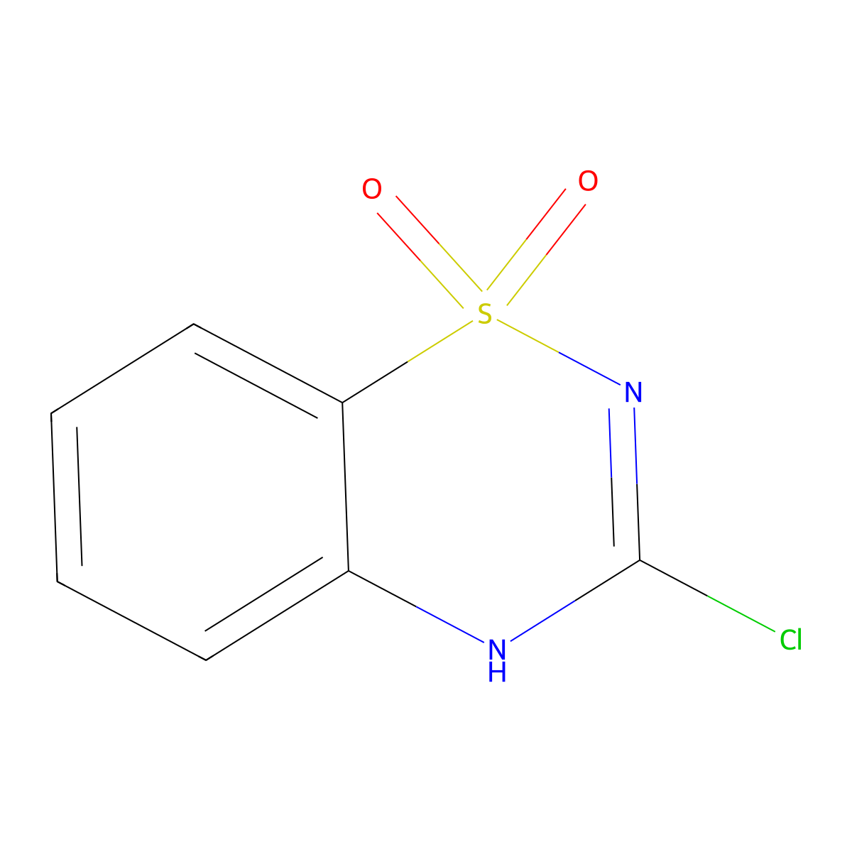 3-Chloro-1lambda~6~,2,4-benzothiadiazine-1,1(4H)-dione molecular structure, CAS 59943-33-8