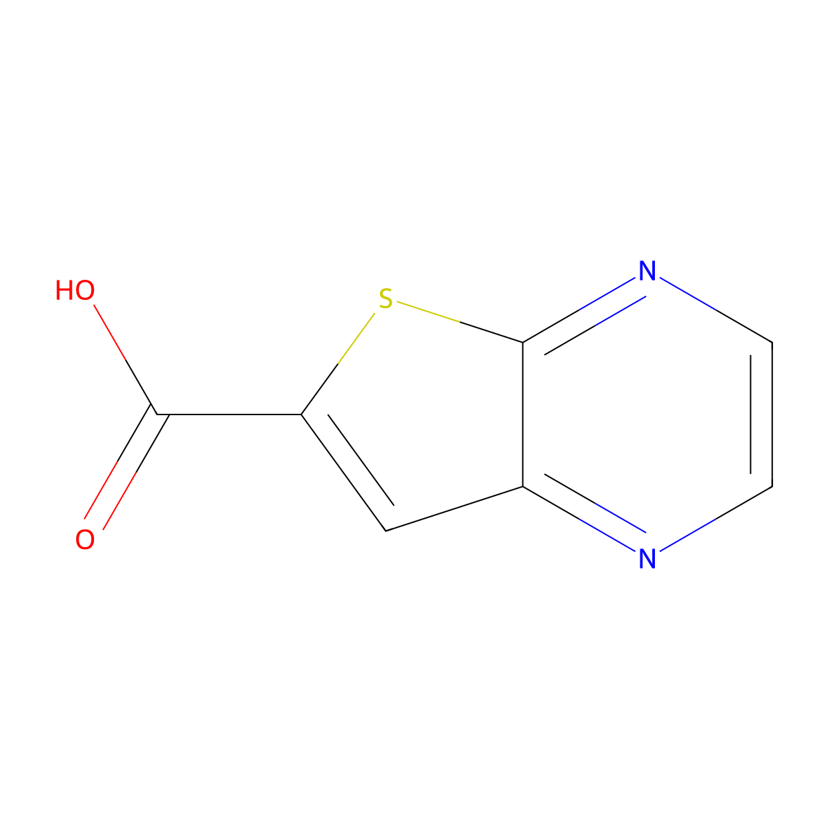 Thieno[2,3-b]pyrazine-6-carboxylic acid molecular structure, CAS 59944-79-5