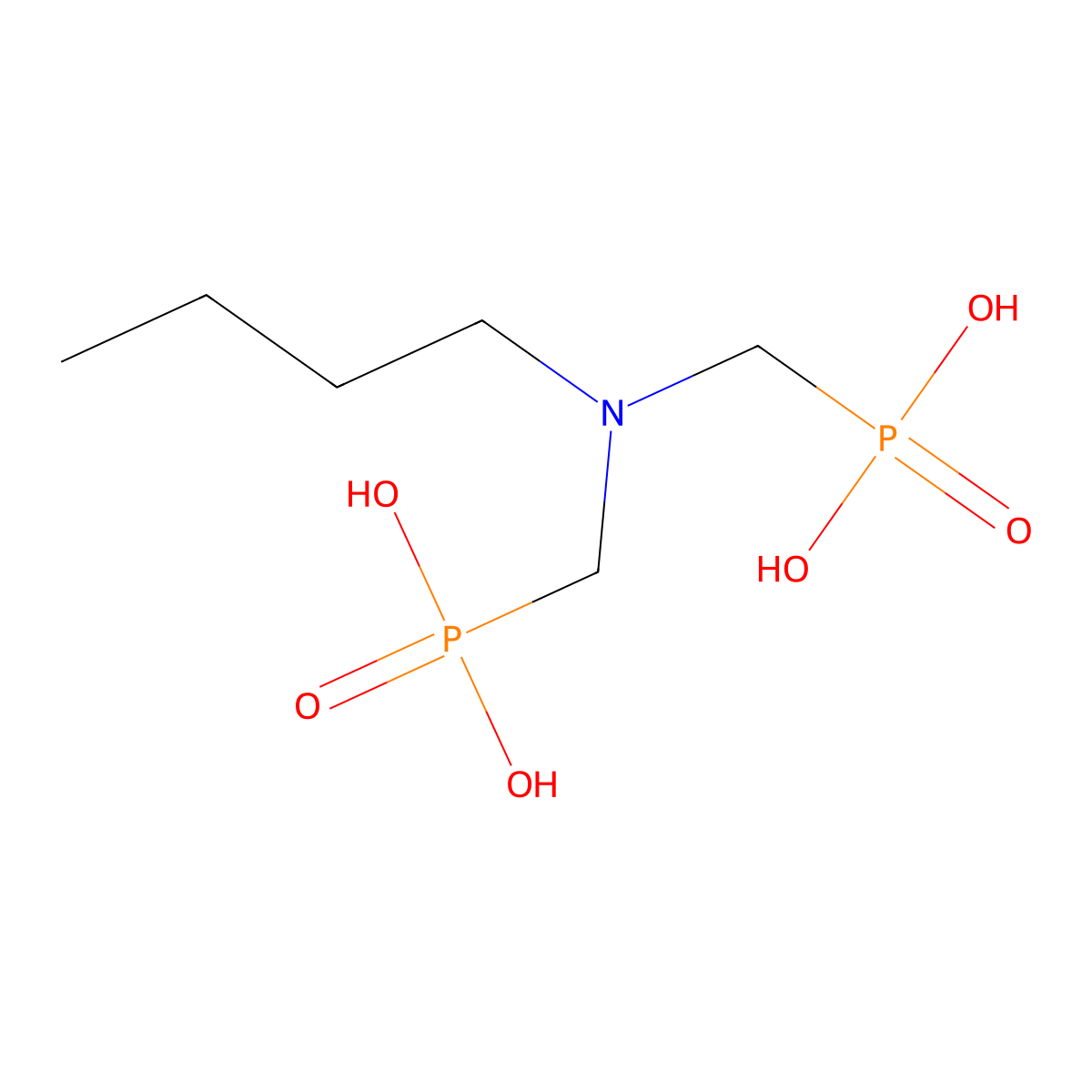 ((Butylimino)bis(methylene))bisphosphonic acid molecular structure, CAS 5995-28-8