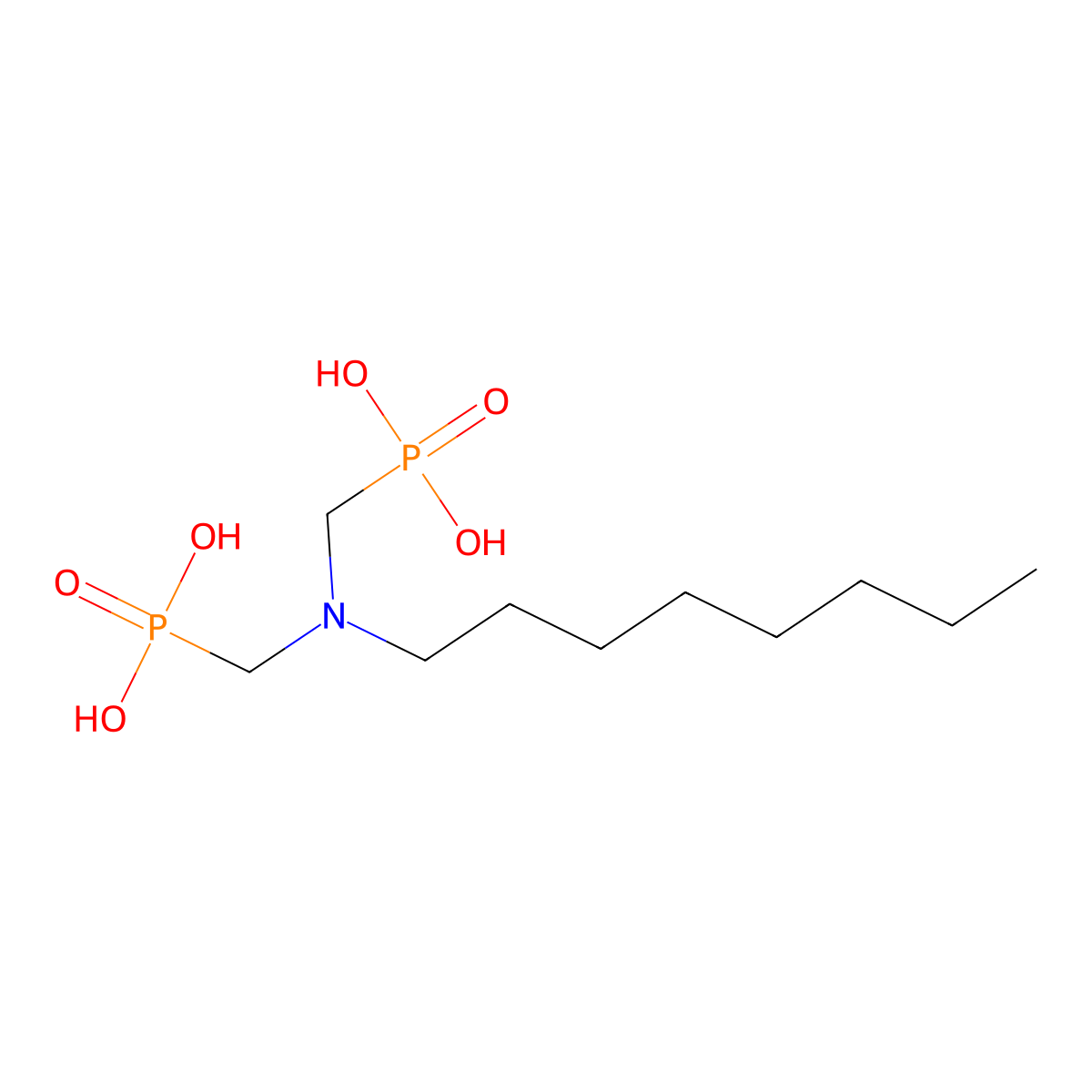 [(Octylimino)bis(methylene)]bisphosphonic acid molecular structure, CAS 5995-31-3