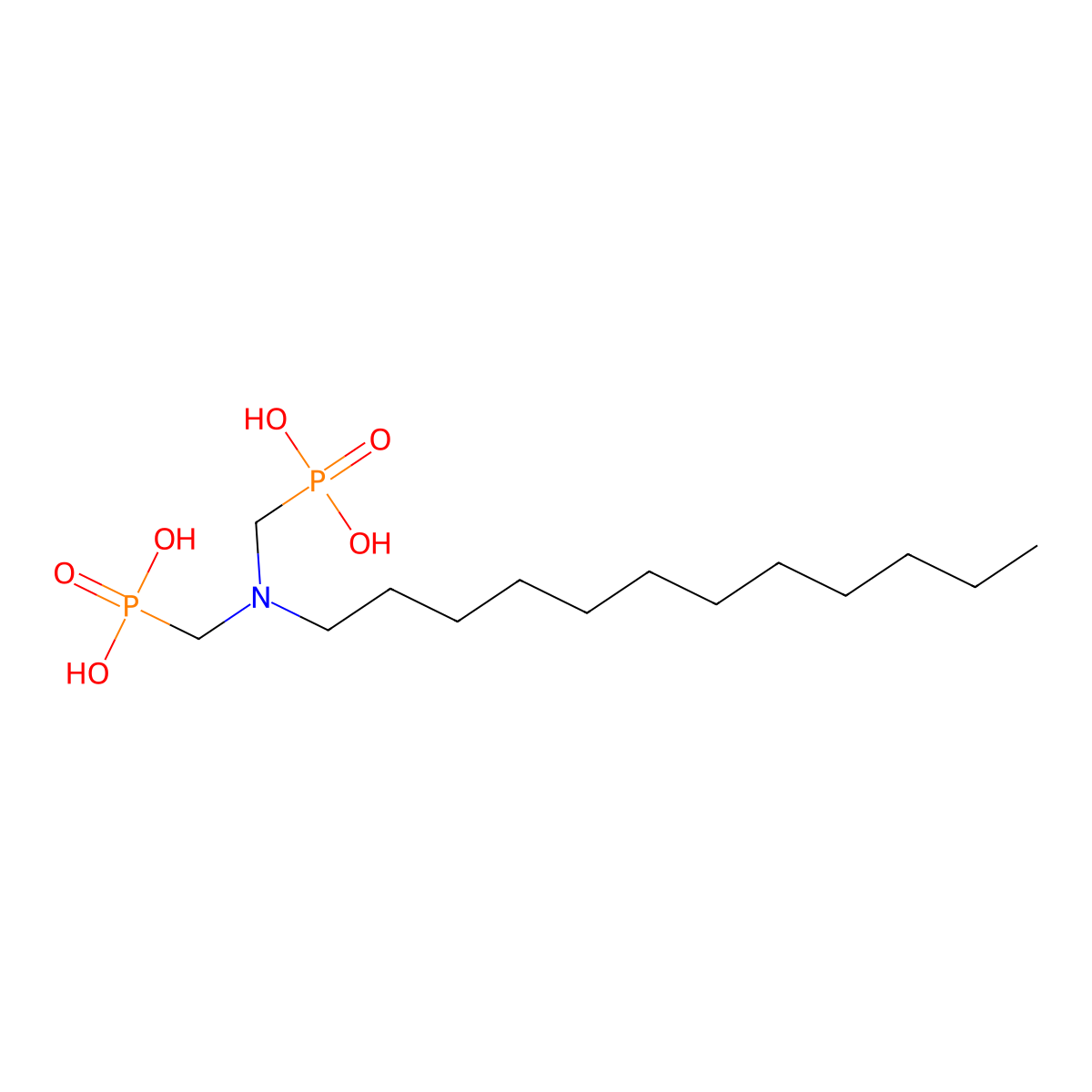 ((Dodecylimino)bis(methylene))bisphosphonic acid molecular structure, CAS 5995-33-5
