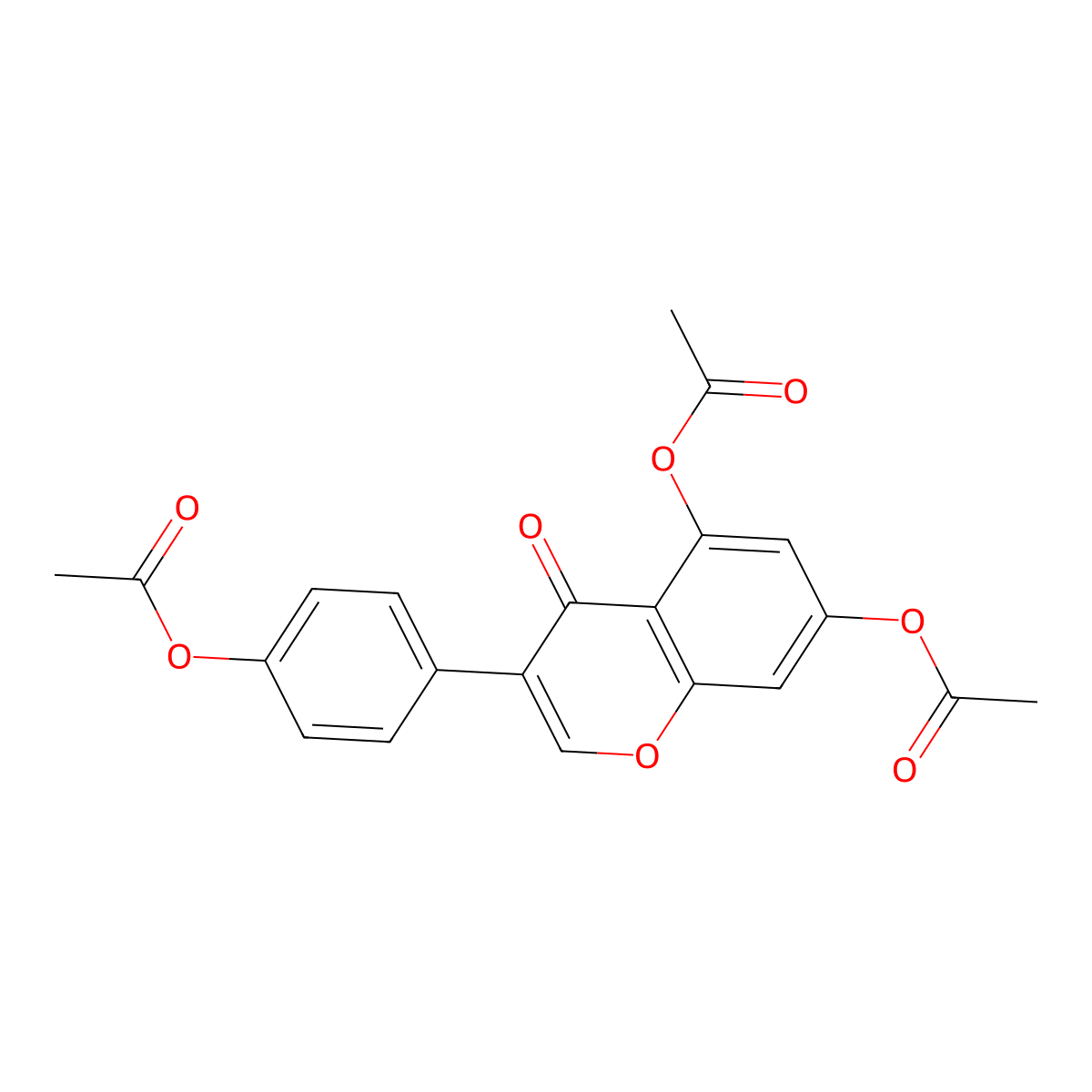 5-(Acetyloxy)-3-[4-(acetyloxy)phenyl]-4-oxo-4H-chromen-7-yl acetate molecular structure, CAS 5995-97-1