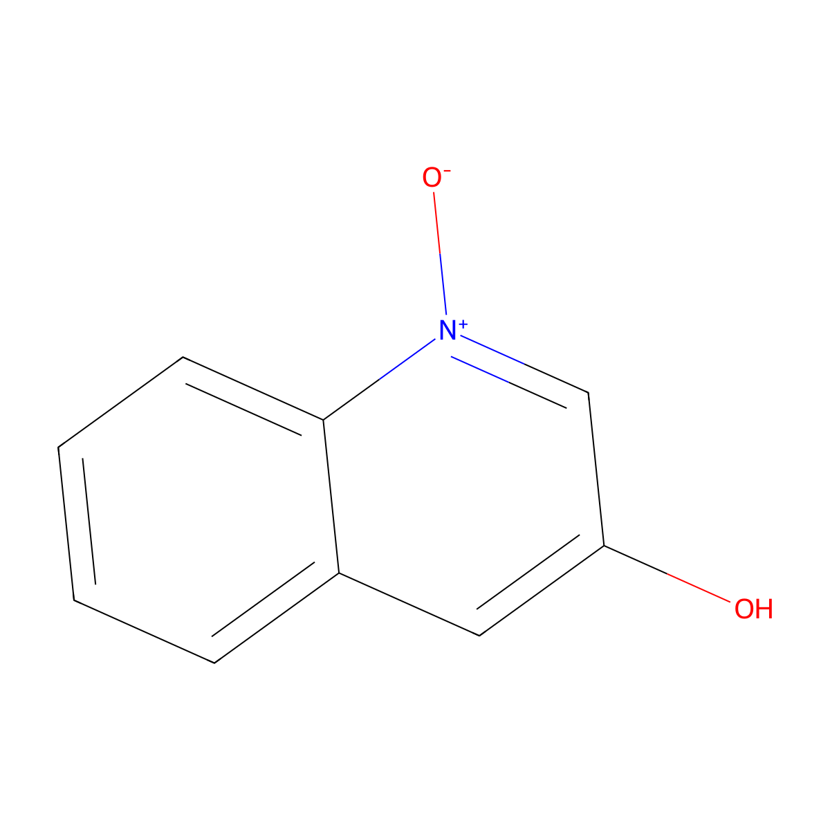 3-Hydroxyquinoline N-oxide molecular structure, CAS 59953-98-9