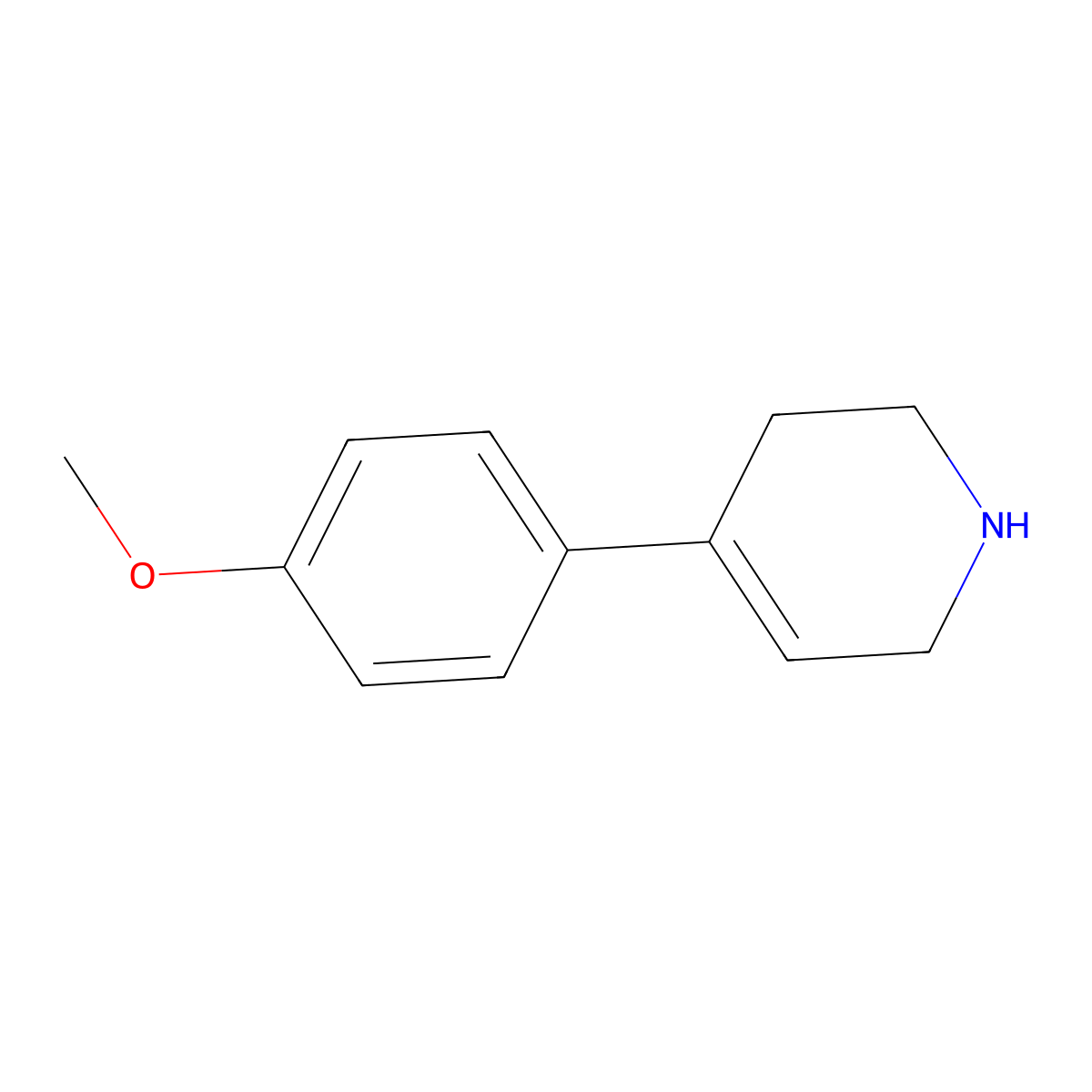 4-(4-Methoxyphenyl)-1,2,3,6-tetrahydropyridine molecular structure, CAS 59954-73-3