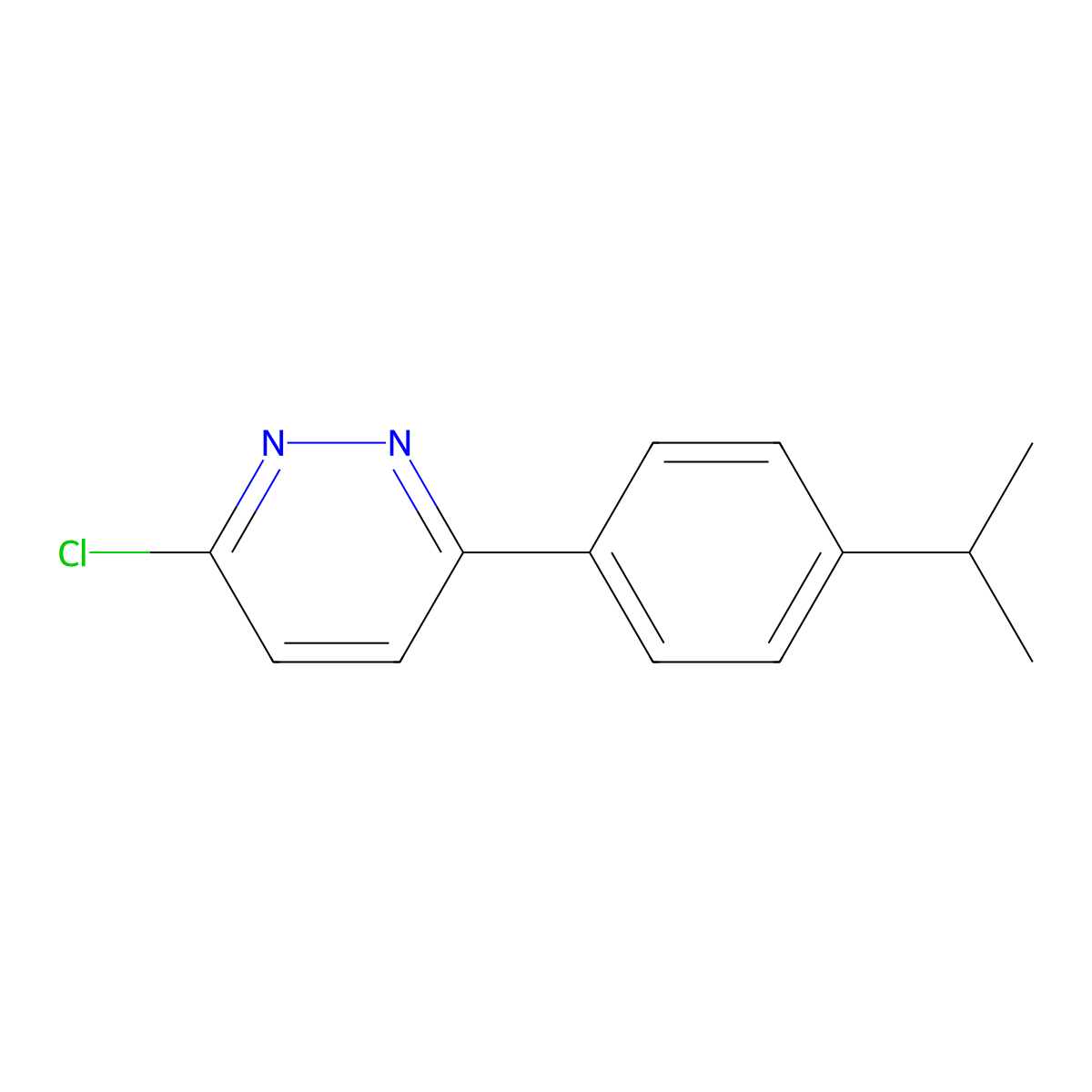 3-Chloro-6-[4-(propan-2-yl)phenyl]pyridazine molecular structure, CAS 59955-95-2