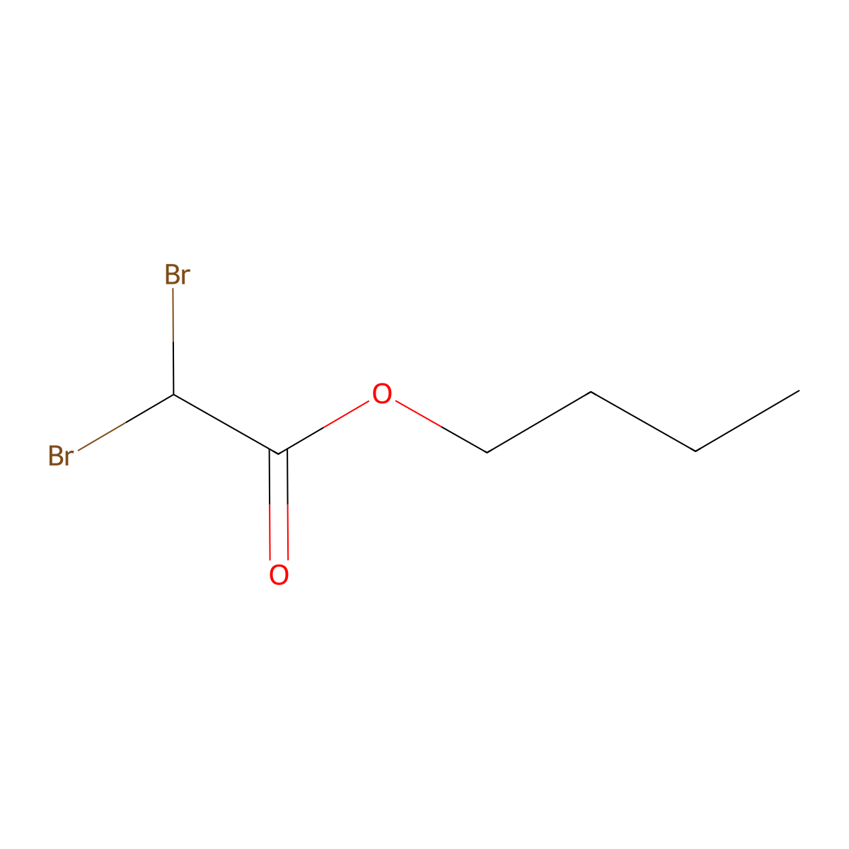 Butyl dibromoacetate molecular structure, CAS 59956-56-8