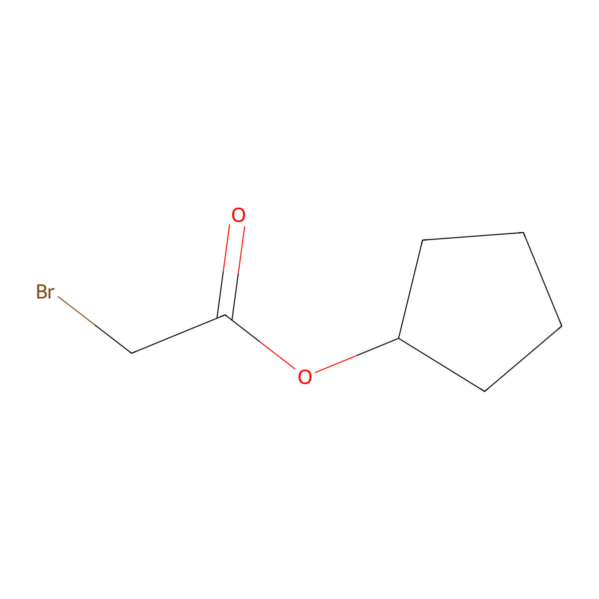 Acetic acid, bromo-, cyclopentyl ester molecular structure, CAS 59956-72-8