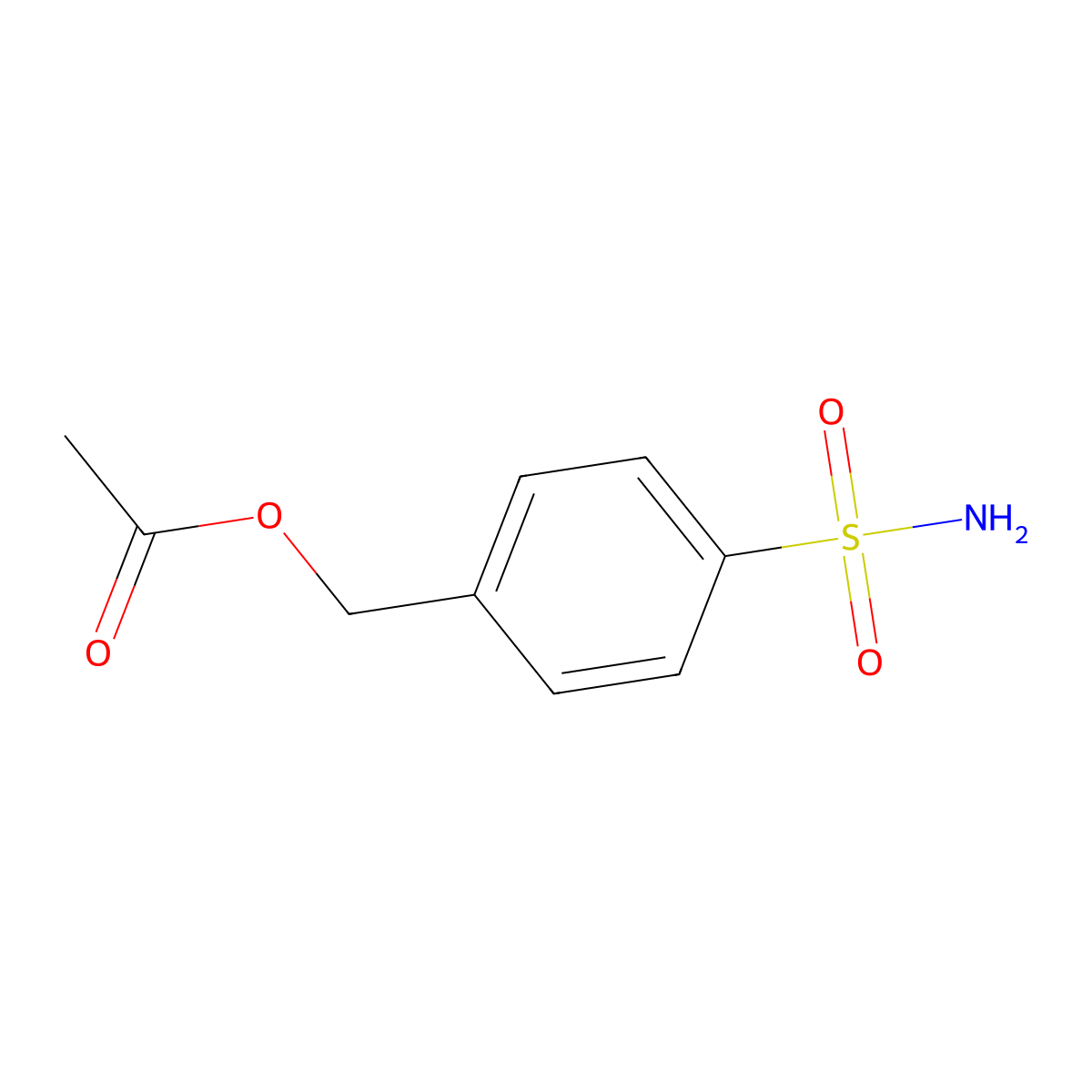 (4-Sulfamoylphenyl)methyl acetate molecular structure, CAS 59957-80-1
