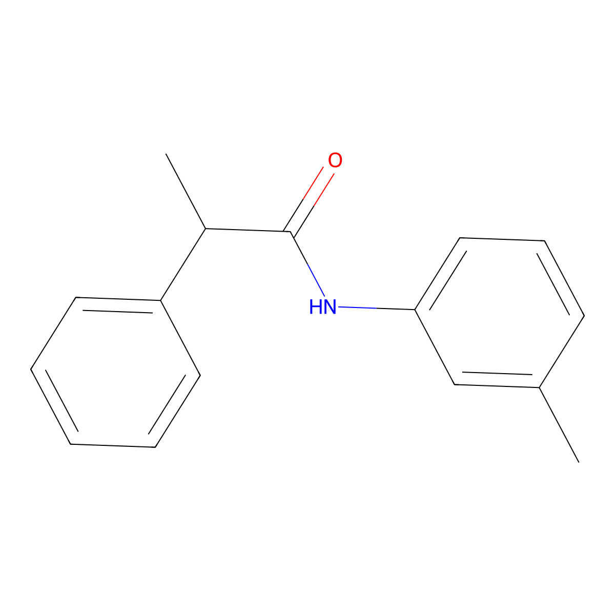 N-(3-methylphenyl)-2-phenylpropanamide molecular structure, CAS 59960-39-3