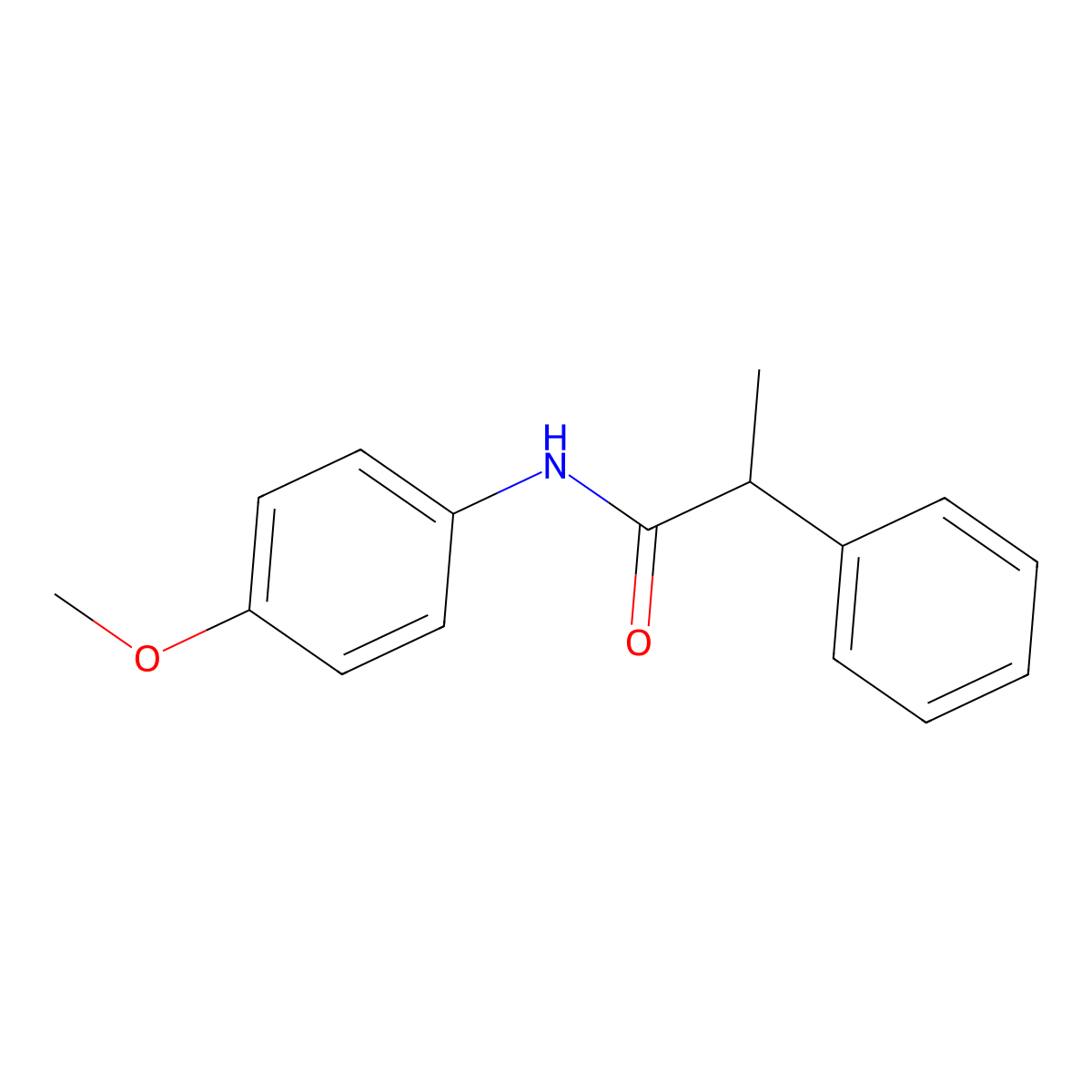 N-(4-methoxyphenyl)-2-phenylpropanamide molecular structure, CAS 59960-49-5