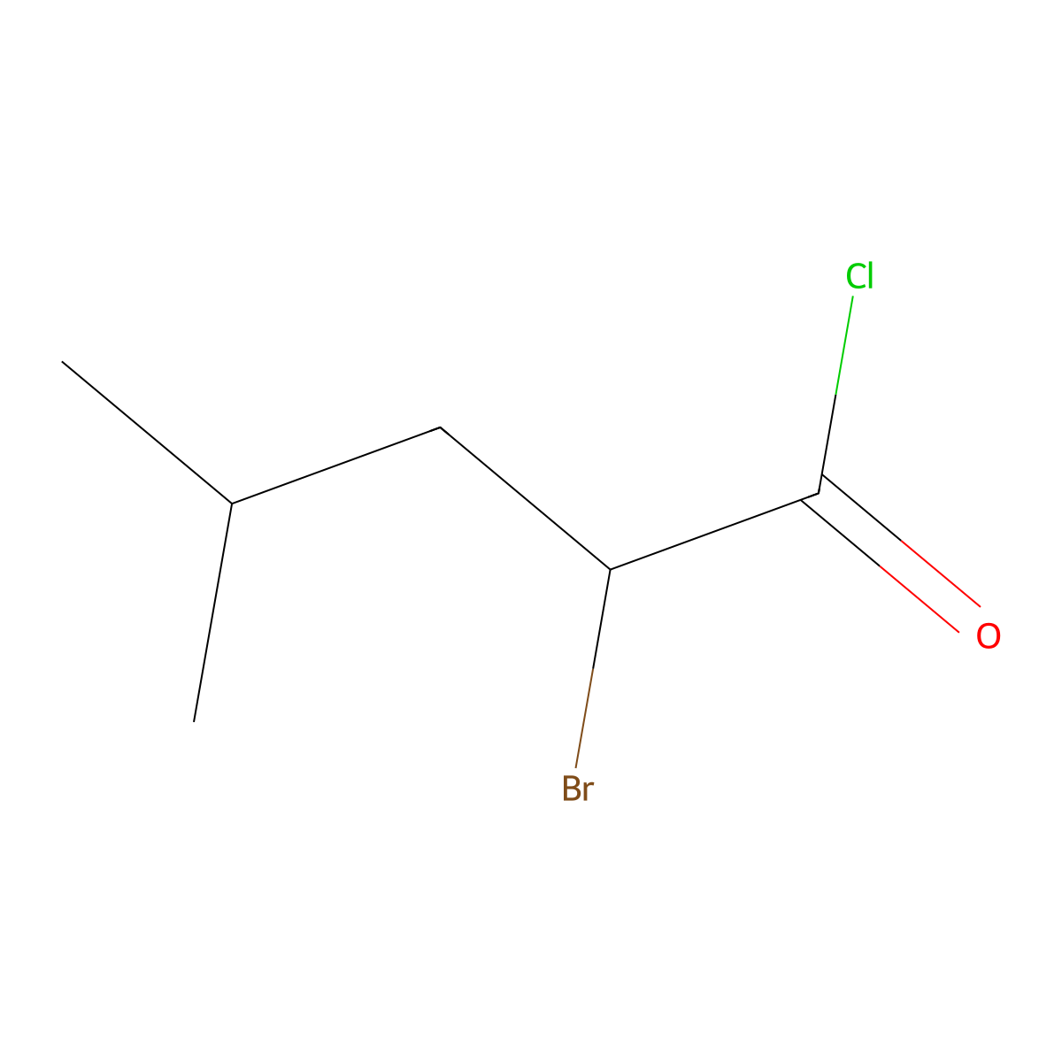 2-Bromo-4-methylpentanoyl chloride molecular structure, CAS 59960-79-1