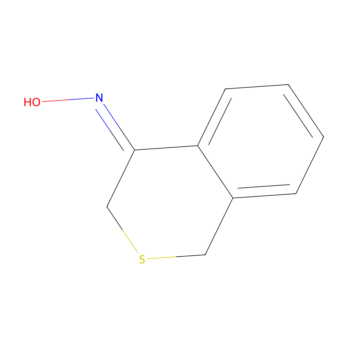 1H-2-Benzothiopyran-4(3H)-one, oxime molecular structure, CAS 59961-18-1