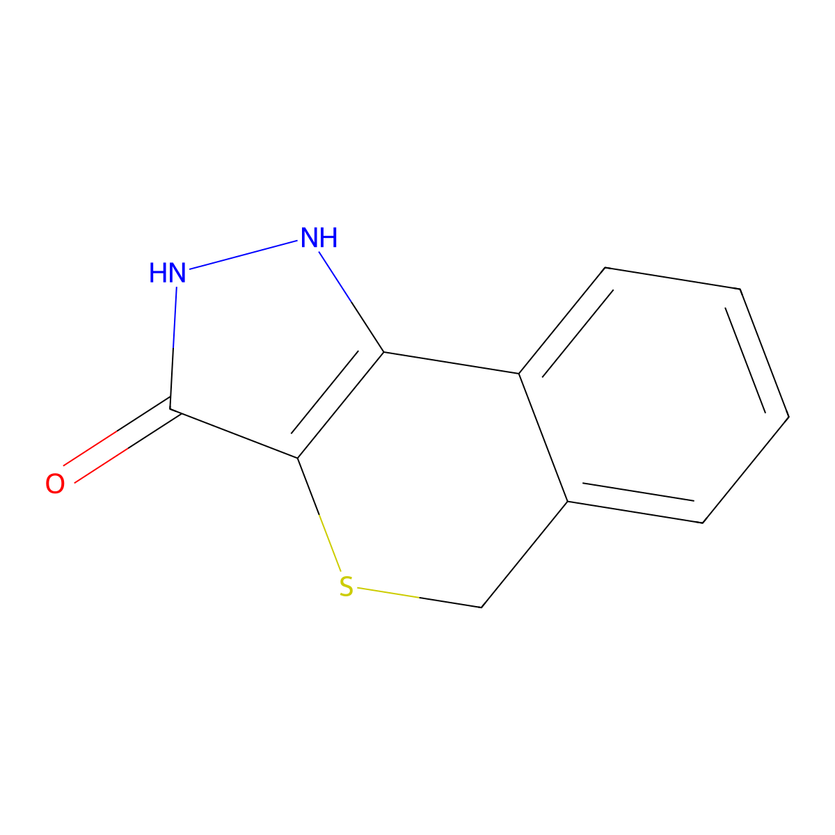1,2-Dihydroisothiochromeno(4,3-c)pyrazol-3(5H)-one molecular structure, CAS 59961-21-6