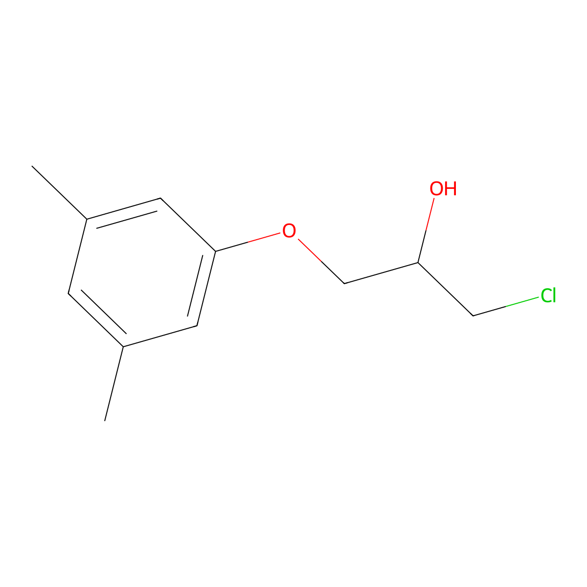 1-Chloro-3-(3,5-dimethylphenoxy)-2-propanol molecular structure, CAS 59961-86-3
