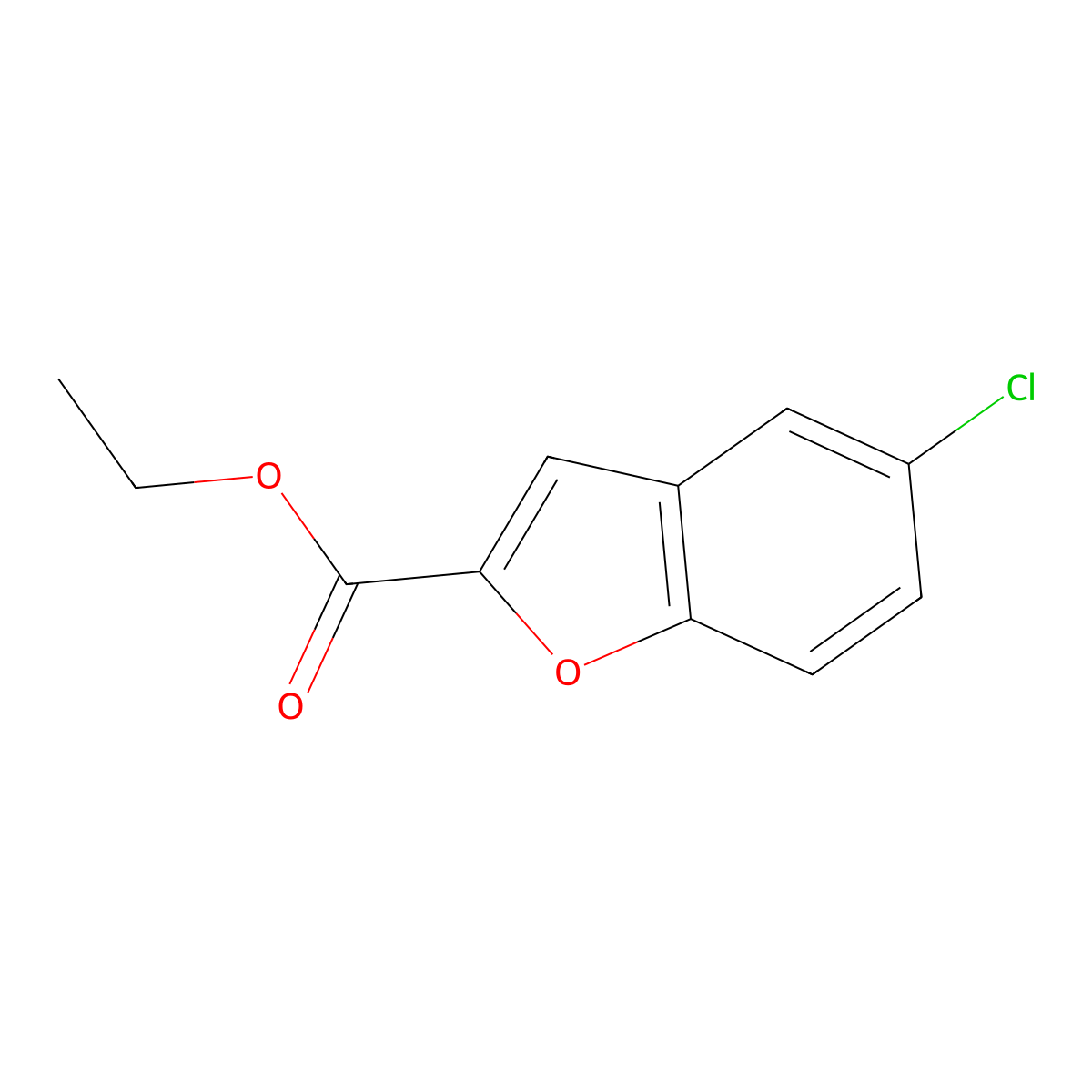 Ethyl 5-chlorobenzofuran-2-carboxylate molecular structure, CAS 59962-89-9
