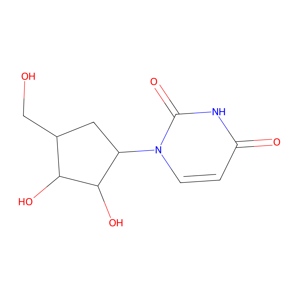 Cyclopentyluracil molecular structure, CAS 59967-83-8