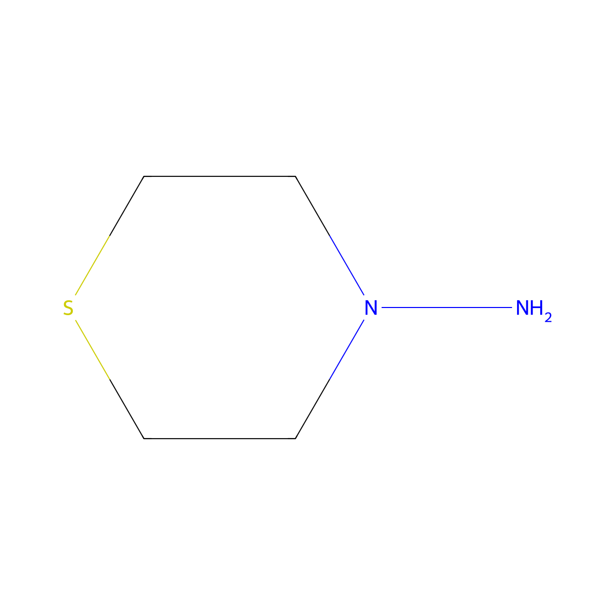 Thiomorpholin-4-amine molecular structure, CAS 5997-01-3