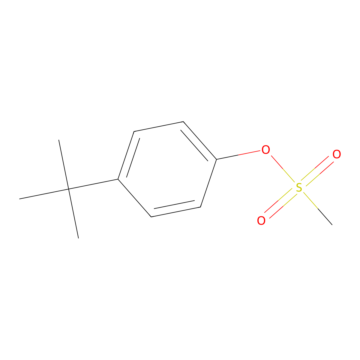 4-Tert-butylphenyl methanesulfonate molecular structure, CAS 59970-38-6