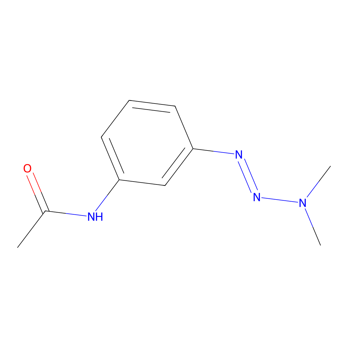 N-[3-(3,3-Dimethyl-1-triazen-1-yl)phenyl]acetamide molecular structure, CAS 59971-41-4