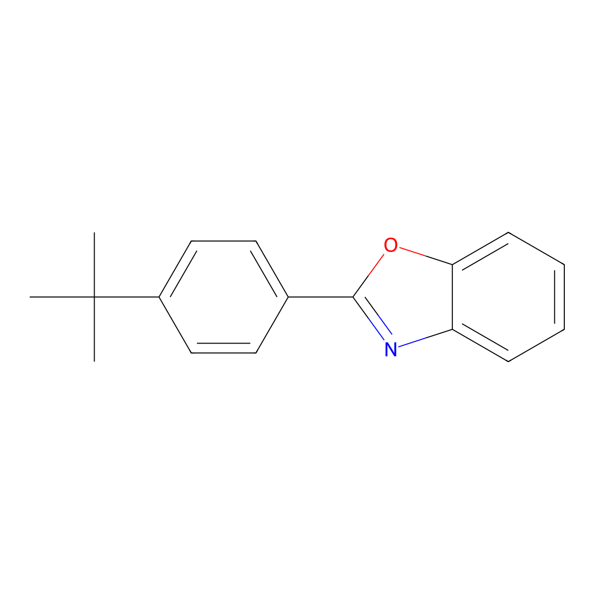 2-(4-tert-Butylphenyl)benzoxazole molecular structure, CAS 5998-50-5