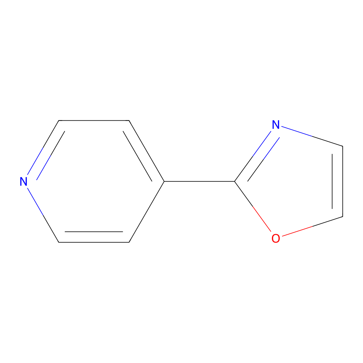 Pyridine, 4-(2-oxazolyl)- molecular structure, CAS 5998-92-5