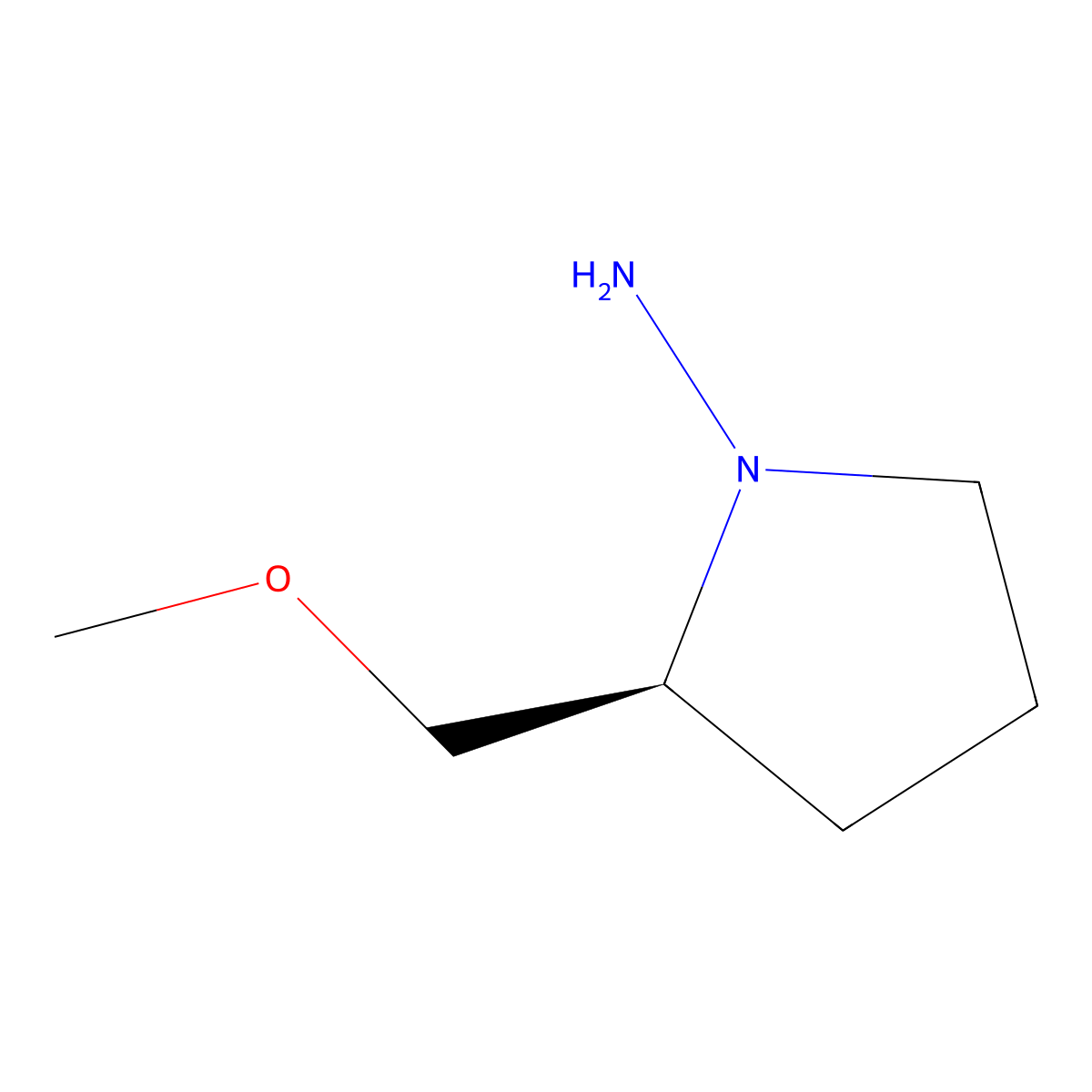 (S)-(-)-1-Amino-2-(methoxymethyl)pyrrolidine molecular structure, CAS 59983-39-0