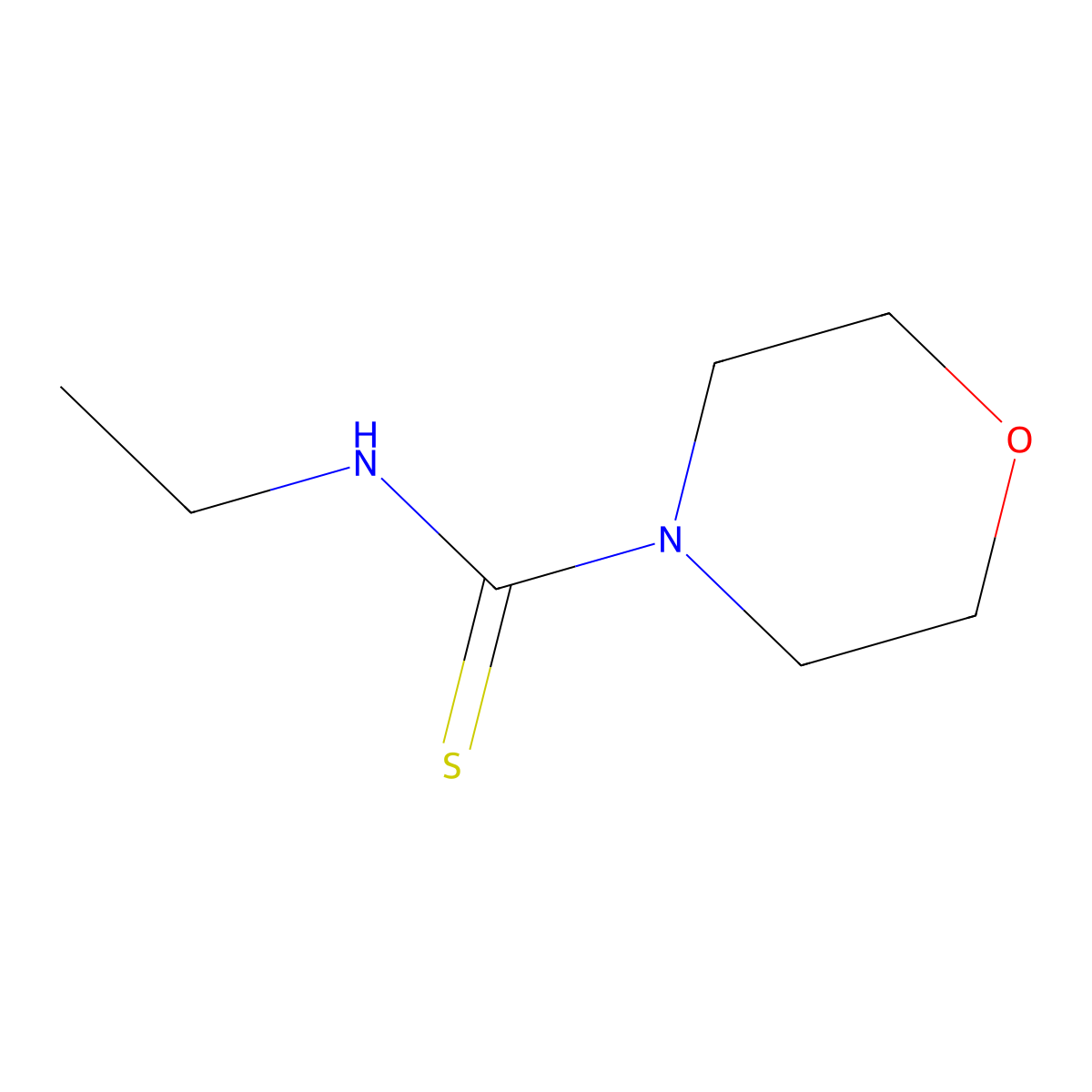 N-ethylmorpholine-4-carbothioamide molecular structure, CAS 59983-54-9