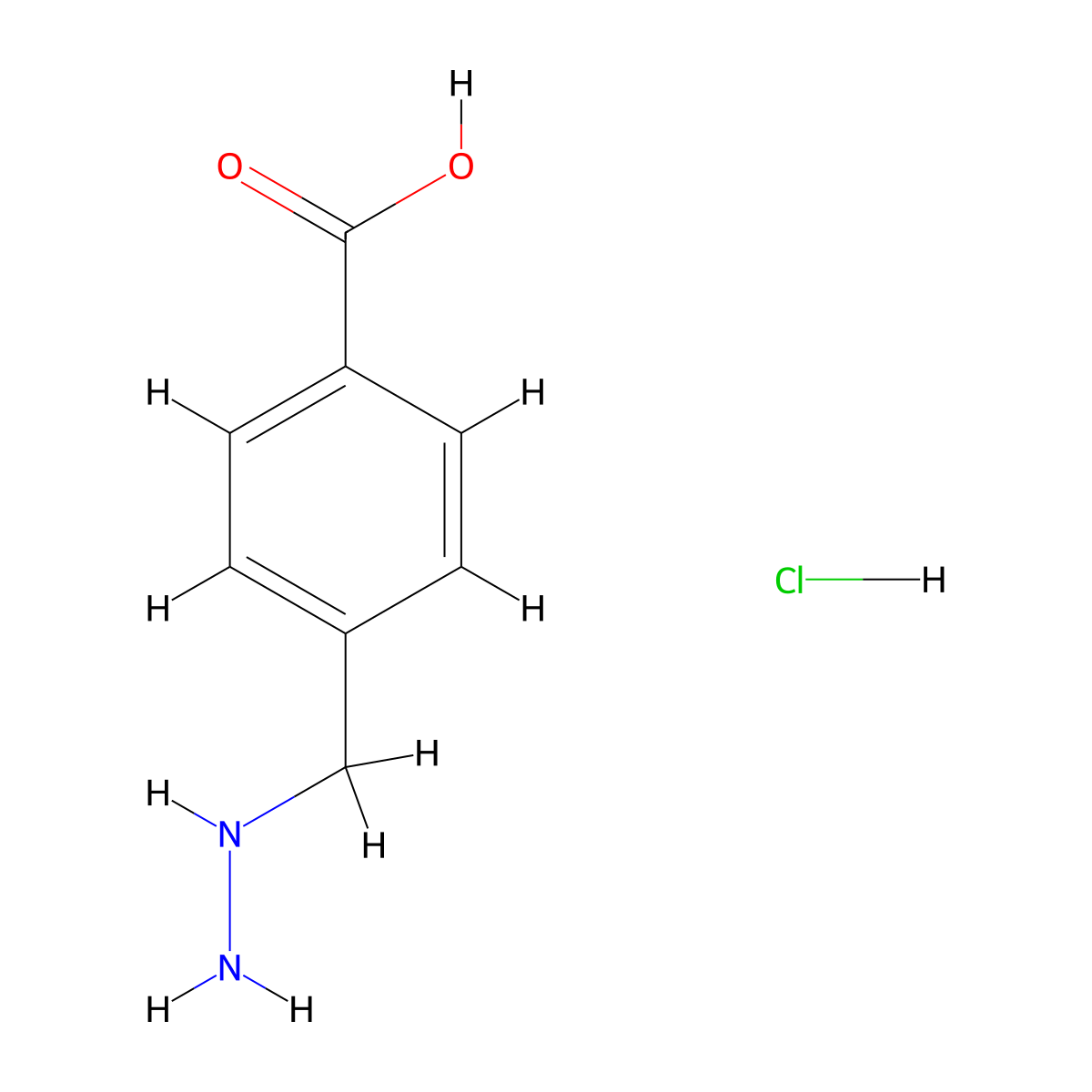 4-(Hydrazinylmethyl)benzoic acid hydrochloride molecular structure, CAS 59984-82-6