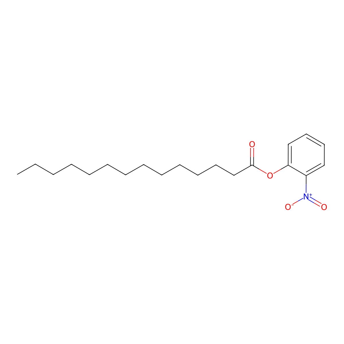 (2-nitrophenyl) Tetradecanoate molecular structure, CAS 59986-46-8