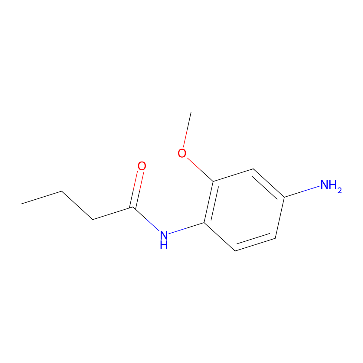 N-(4-amino-2-methoxyphenyl)butanamide molecular structure, CAS 59988-64-6