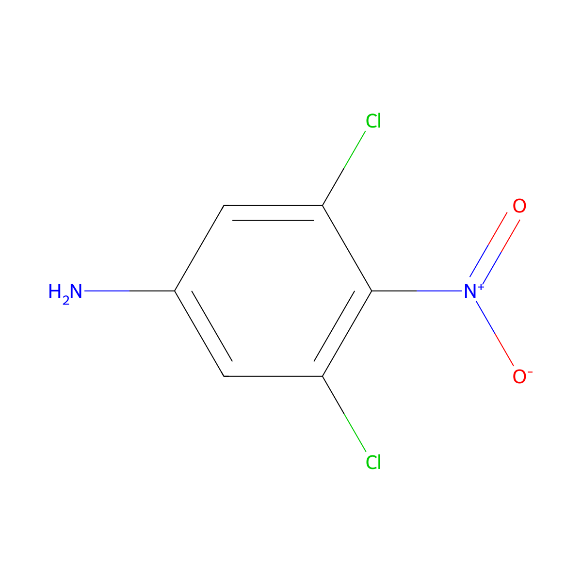3,5-Dichloro-4-nitroaniline molecular structure, CAS 59992-52-8