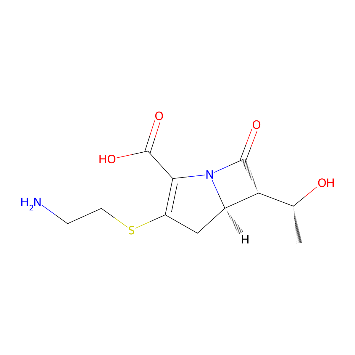 (+)-Thienamycin molecular structure, CAS 59995-64-1