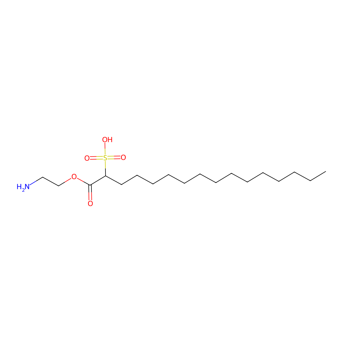 1-(2-Aminoethyl) 2-sulfohexadecanoate molecular structure, CAS 59997-74-9