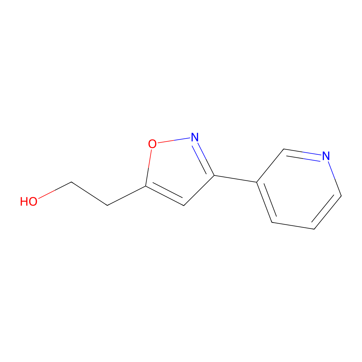 3-(3-Pyridyl)-5-isoxazoleethanol molecular structure, CAS 59999-47-2