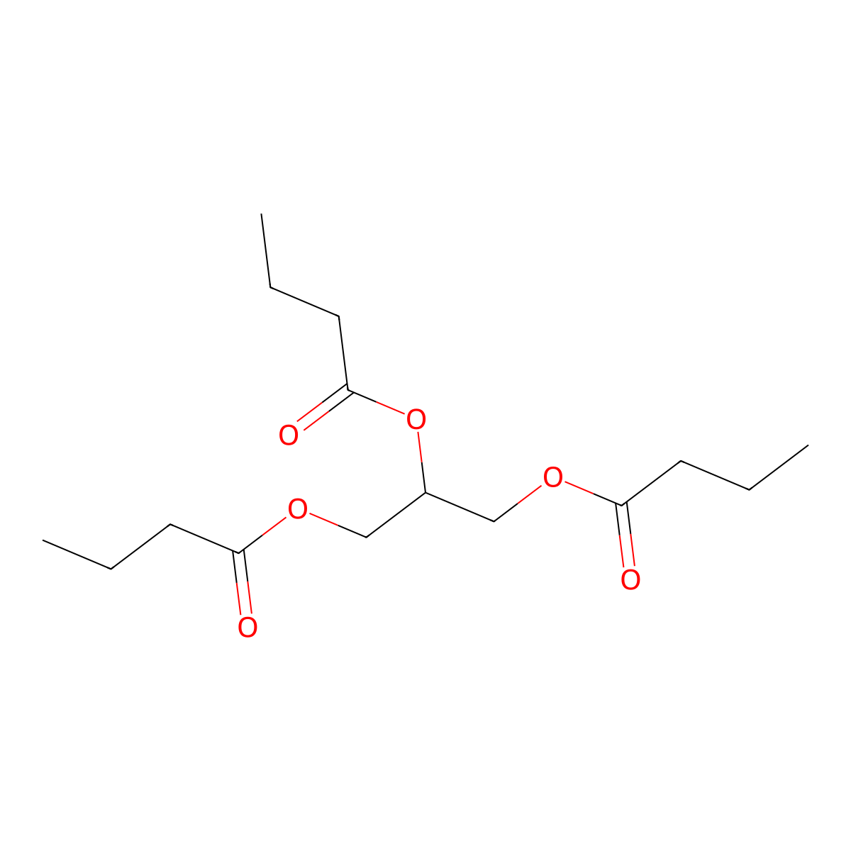 Tributyrin molecular structure, CAS 60-01-5