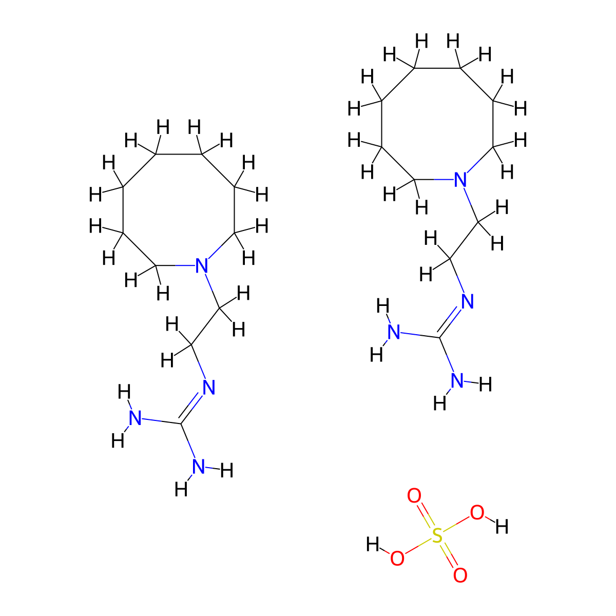 Guanethidine Sulfate molecular structure, CAS 60-02-6