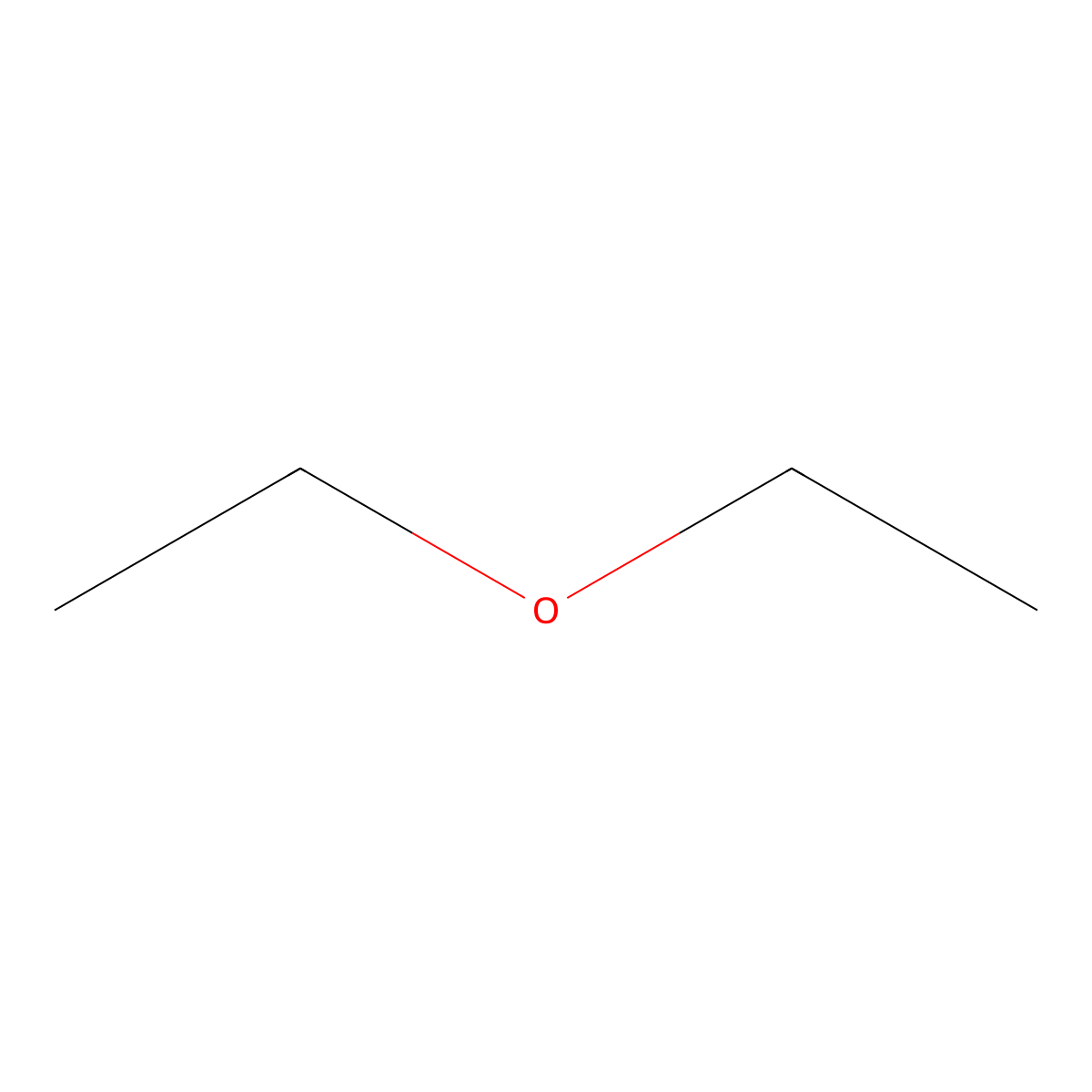 Diethyl Ether molecular structure, CAS 60-29-7