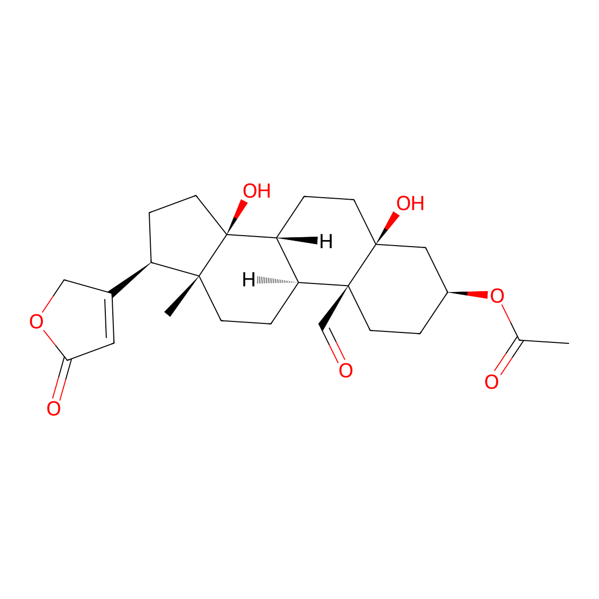 Acetylstrophanthidin molecular structure, CAS 60-38-8